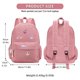 thumbnail image 3 of Mochila Unineovo School para niñas adolescentes, pana rosa, 15.6 pulgadas, 3 of 8