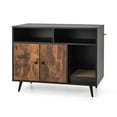 thumbnail image 2 of Demi Bonn 35" Hidden Cat House Washroom Furniture with Storage Compartments and Scratcher, Wood Cat Litter Box Enclosure Cabinet with Side Entrance, Black, 2 of 8
