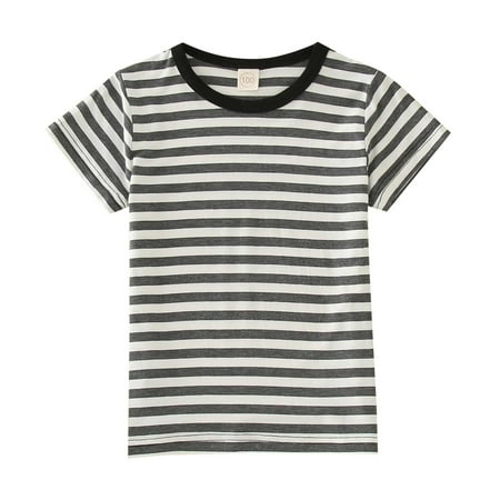 

Kids Toddler Baby Boys Spring Autumn Summer Striped Cotton Short Sleeve T Shirt Shorts Pants Clothes