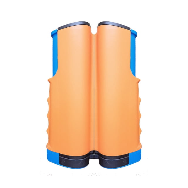 Export-Quality Adjustable Table Tennis Net Set with Portable Stretchy Frame: Lightweight PE Polyester & ABS Construction for Indoor/Outdoor Use, Versatile Sports Equipment (Blue-Orange)