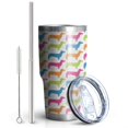thumbnail image 2 of 30oz Colorful Funny Dachshund Tumblers Stainless Steel Tumbler with Lid and Straw,Vacuum Insulated Double Wall Travel Tumbler Cups Mug with Cleaning Brush for Coffee,Tea, 2 of 7