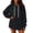 Black #007, variant on Womens Hoodies Pullover Comfy Hooded Oversized Long Sweatshirts Ladies Casual Fall Sweaters Tops with Pockets Fluorescence Yellow M