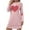 Pink, variant on Taqqpue Women's Cotton Nightgown Sleepwear Short Sleeves Nightshirt Fun Print Sleepdress Loose Comfy Sleepshirts Valentines Gifts