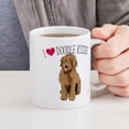 thumbnail image 4 of CafePress - I Love Doodle Kisses - 11 oz Ceramic Mug - Novelty Coffee Tea Cup, 4 of 4