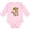 AD-Pink, variant on Cute Chipmunk with Sunflower Boys or Girls Long Sleeve Baby Bodysuit