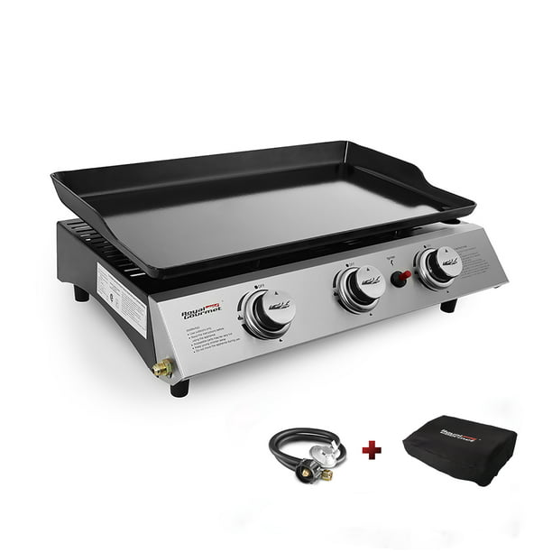 Royal Gourmet Pd1300 3 Burner 26 400, Countertop Gas Stove With Griddle Pans