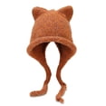 thumbnail image 1 of Gorro de punto cálido con orejas de gato para mujer PENGJTMXG, 1 of 5
