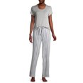 thumbnail image 4 of Hanes Women’s Short Sleeve T-Shirt and Capri Pants Set, 2-Piece, 4 of 6