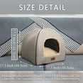 thumbnail image 3 of Cama para Gatos WINDRACING - Casa Cueva para Gatos con Cojín Acolchado Lavable, Camas Suaves para Gatitos, Mueble para Mascotas (Grande, Beige), 3 of 7