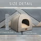 thumbnail image 3 of Cama para Gatos WINDRACING - Casa Cueva para Gatos con Cojín Acolchado Lavable, Camas Suaves para Gatitos, Mueble para Mascotas (Grande, Beige), 3 of 7