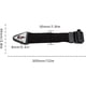 thumbnail image 2 of Correa de cinturón de seguridad negra para coche con hebilla protectora, hebilla ajustable, compatible con adaptador de cinturón de seguridad., 2 of 5