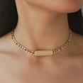 thumbnail image 1 of Collares y colgantes Collar rectangular vintage de estilo hip hop Collar de moda femenina Collar con estilo Collar de Santa María, 1 of 7
