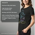 thumbnail image 6 of Women's Mickey & Friends Bright Neon Mickey Mouse Outline  Graphic Tee Black Small, 6 of 9