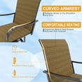 thumbnail image 6 of GAOMON Outdoor Swivel Bar Stools Set of 2, Patio Swivel Bar Stools Chair, All Weather High Back and Armrest Patio Chairs for Deck Lawn Garden Backyard，Gold, 6 of 8