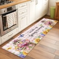 thumbnail image 3 of Spring Groundhog Kitchen Runner Rug 2x6 Washable Runners for Hallway Non Slip Watercolor Sunflower Botanical Pink Plaid Large Area Rug Indoor Floor Carpet for Bathroom Laundry Entryway Bedroom, 3 of 8