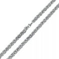 thumbnail image 3 of QQTDFG New Men Jewelry Stainless Steel 8mm 24" Silver Round Byzantine Chain Necklace-default, 3 of 3