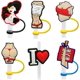 thumbnail image 1 of Juego de 6 tapas para pajitas, reutilizables de silicona, compatibles con vasos Stanley de 30 y 40 oz, de 7 a 8 mm para vasos de agua., 1 of 5