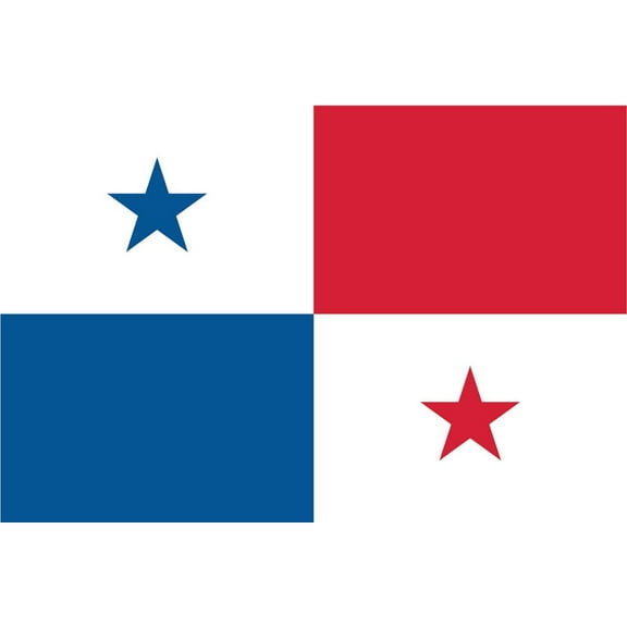 2-Pack Panama Flag Decal Sticker | 5-Inches By 3-Inches | Laminated Vinyl Decal | PDS506