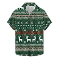 thumbnail image 2 of Men's Christmas Shirt Xmas Hawaiian Shirts Santa Claus Reindeer Shirt Funny Snowman Printed Blouse Button Down Shirts Christmas Lapel Pullover Soft Comfortable Vacation Tops for Men S-5XL, 2 of 4