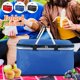 thumbnail image 2 of Muyoka Pluokvzr Bolsa de almuerzo plegable para picnic, cesto de almacenamiento aislado para acampar, caja de canasta con asa Muyoka Hogar, 2 of 7