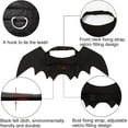 thumbnail image 3 of Halloween Cat Bat Wings Pet Costume for Halloween Party Decorations, Cute Puppy Dog and Cat Collar Bat Wings with Pumpkin Bells Cosplay Party(Medium), 3 of 9
