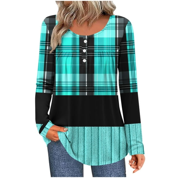 Women's Shirts Long Sleeve Women's Tops Spring Work Pullover Plus Size Blouses for Women Spring My Items