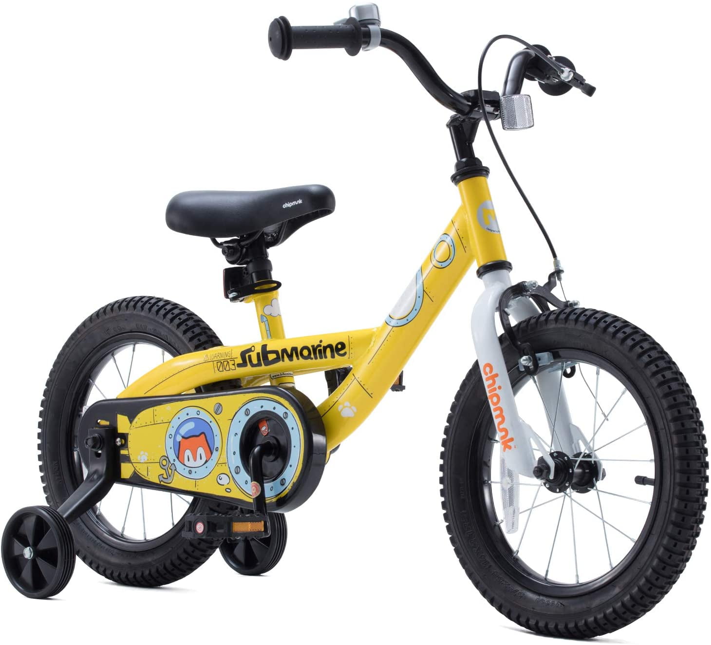 14‘’ Children Bike Sport Kids Balance Bicycle Boy&Girls Training Wheels Yellow 