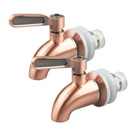 Luckeg Stainless Steel Replacement Spigot For Beverage Dispenser 16mm Rose Gold 2PCS