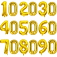 thumbnail image 4 of 40 inch Large Gold Number Balloons 10 20 30 40 50 60 70 80 90 years adult Birthday Anniversary Decoration Supplies Gold Balloon (Number-70,40INCH), 4 of 7