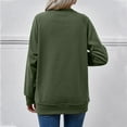 thumbnail image 2 of Felirenzacia Women's Sweatshirt with Side Pockets, Hatless Round Neck Solid Color Raglan Casual Loose Pullover Top, S-XL, 2 of 6