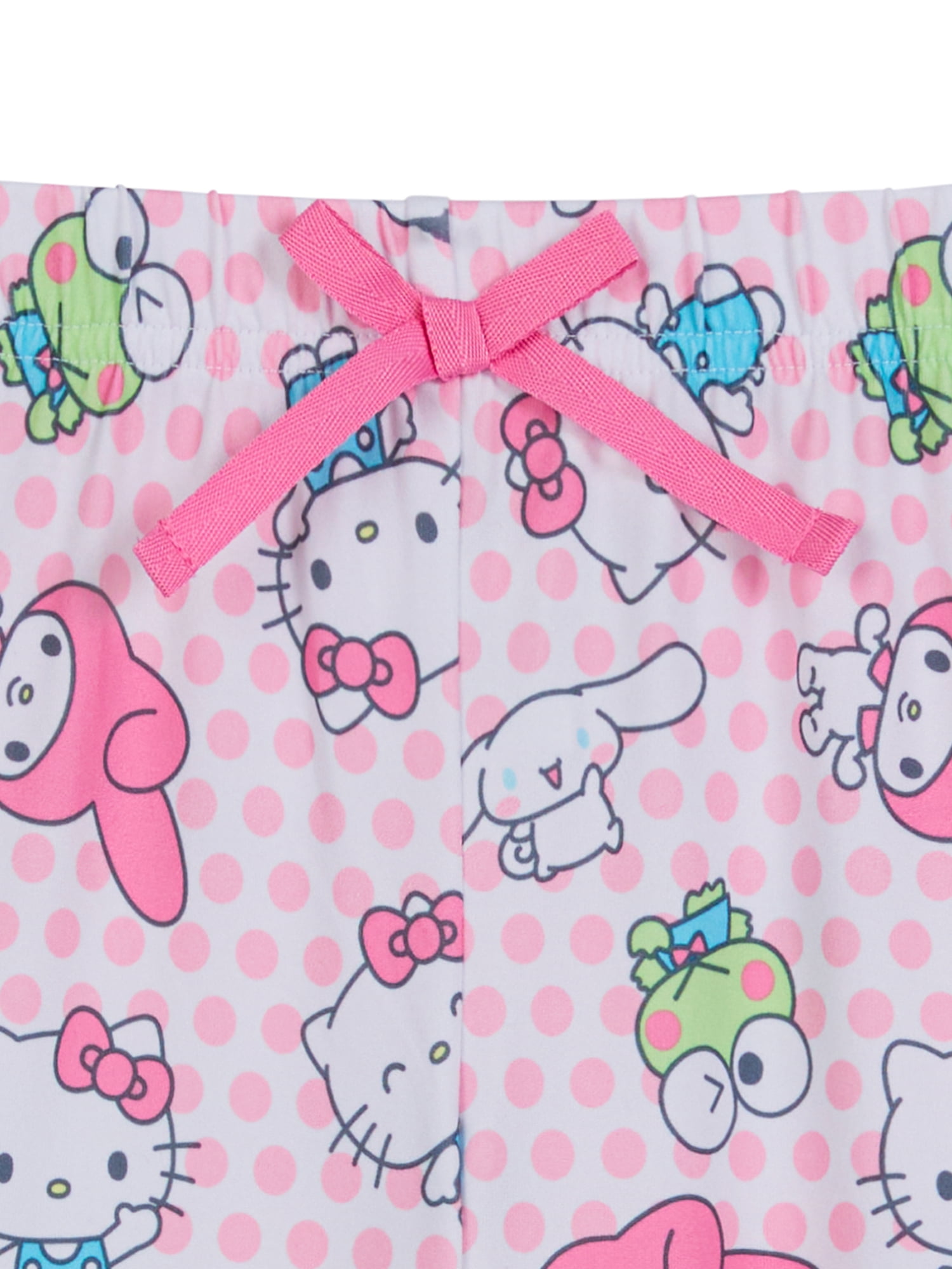 Hello Kitty Girls Button Front Top and Pants Pajama Set, 2-Piece, Sizes 4-12