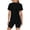 Black, variant on Workout Tops for Women Fast Drying Solid Color Slim Sports Short Sleeve Tops Soft Breathable Cooling Tennis Hiking Running Tops