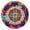 Colorful Tie Dye, variant on Blue White Tie Dye Mandala Pattern Round Fitted Tablecloth with Elastic Edge,Dining Table Cover Waterproof,Outdoor Round Tablecloth for Camping,Dining,Indoor and Outdoor