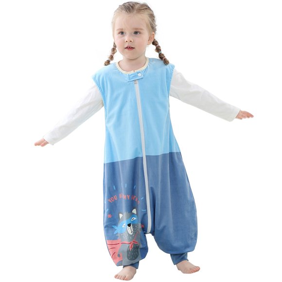 Kids Bag Girls Baby Cartoon Jumpsuit Wearable Sleep Boys Toddler Blanket Fleece Girls Romper&Jumpsuit Girls Romper&Jumpsuit Blue S/1 Y—3 Y