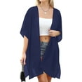 thumbnail image 2 of JuneFish Women Beach Kimono Swimsuit Bathing Suit Cover Up Swimwear Sheer Chiffon Cardigan Tops, 2 of 7
