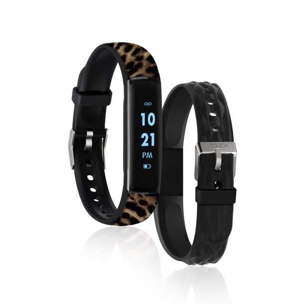 iTouch iTouch Slim Fitness Tracker with Interchangeable Strap Black