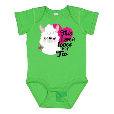

Inktastic Valentines Day This Llama Loves Her Tio Gift Baby Girl Bodysuit