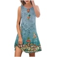 thumbnail image 2 of Aloohaidyvio Dresses for Women,Women Fashion Printed Casual Round-Neck Sleeveless Long Dress, 2 of 6