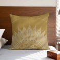 thumbnail image 4 of Pillow Covers 20x20 Inch, Brown Boho Linen Pillowcase with Invisible Zipper, Middle Century Abstract Floral Ethnic Art Decorative Throw Pillow Covers Cushion Case for Couch Sofa Bed Living Room, 4 of 9
