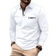 thumbnail image 1 of Blusa y camisa deportiva de manga larga con cuello vuelto para hombre, con botones y cuadros escoceses, 1 of 8