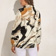 thumbnail image 2 of Marble Texture Long Sleeve Blouse Woman Streetwear Casual Shirts Summer Oversize Woman Streetwear Clothing Birthday Present, 2 of 7
