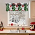 thumbnail image 2 of Valances for Windows Christmas Gnome Rod Pocket Cafe Window Treatments Valance Curtains for Kitchen Bathroom Laundry Basement Windows 42"x12", 2 of 7