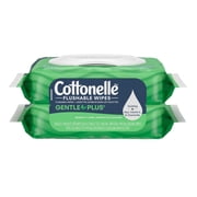 Cottonelle Gentle Plus Flushable Wet Wipes, 2 Flip-Top Packs