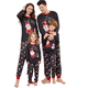 thumbnail image 2 of Pijamas familiares a juego de Navidad 2025, estampado de letras de Papá Noel, muñeco de nieve, adultos, niños y bebés, conjuntos familiares a juego, pijamas familiares navideños, 2 of 4