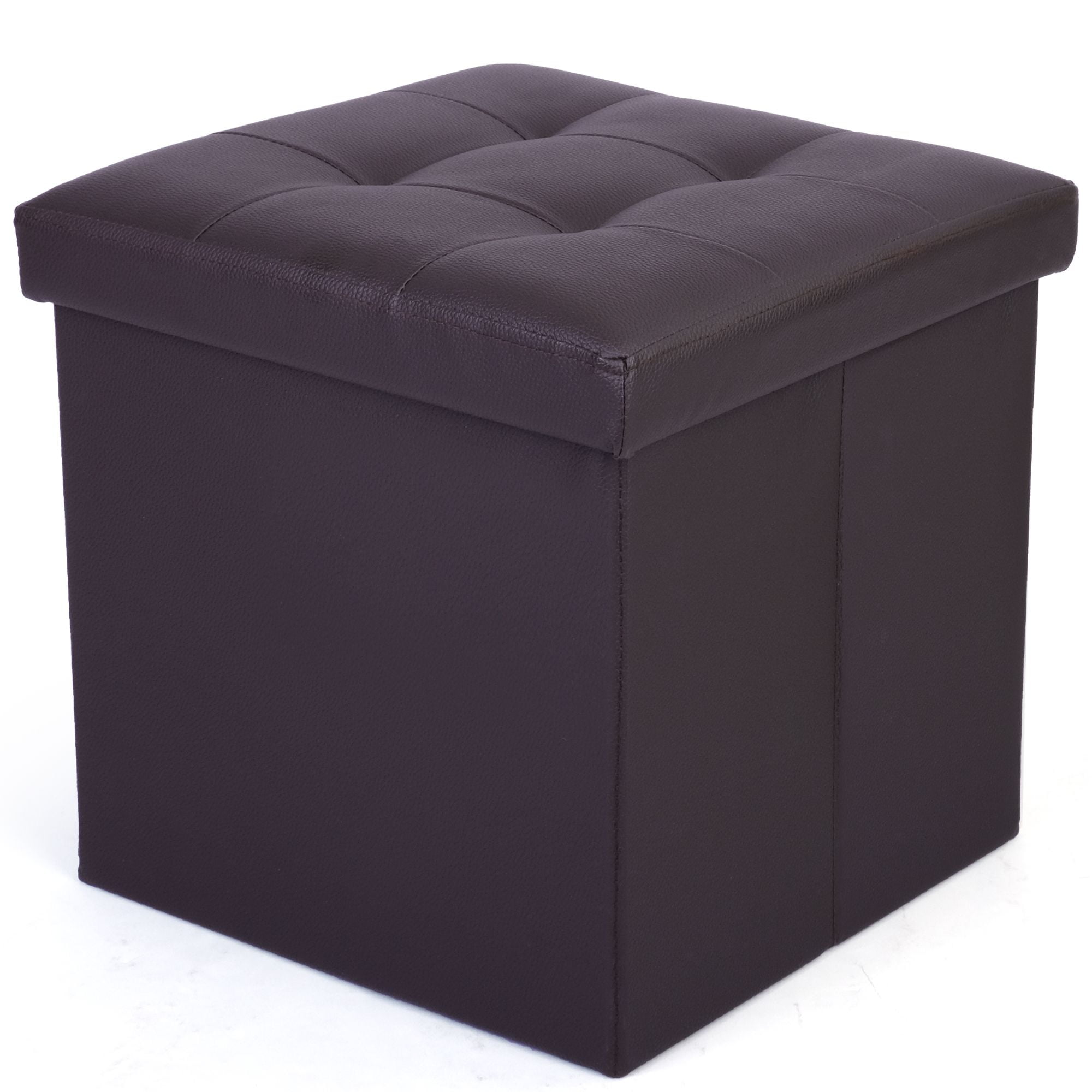 LotFancy 13 in Storage Ottoman Cube, Foot Stool Ottoman with Storage