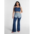 thumbnail image 2 of Kacey Lee Women's Long Denim Chaps Jeans, Sizes 0-18, 2 of 8