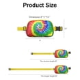 thumbnail image 4 of Vintage Tie Dye Belt Bag – Retro Hippie Style Fanny Pack with Rainbow Marble Print, Artistic Watercolor Vibe, 4 of 4