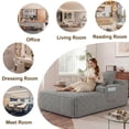 thumbnail image 4 of 65" Oversized Indoor Chaise Lounge Chair, Boneless Double Layer Side Pocket Chaise with 3 Pillows, Cloud Corduroy Sofa Bed, Black, 4 of 8