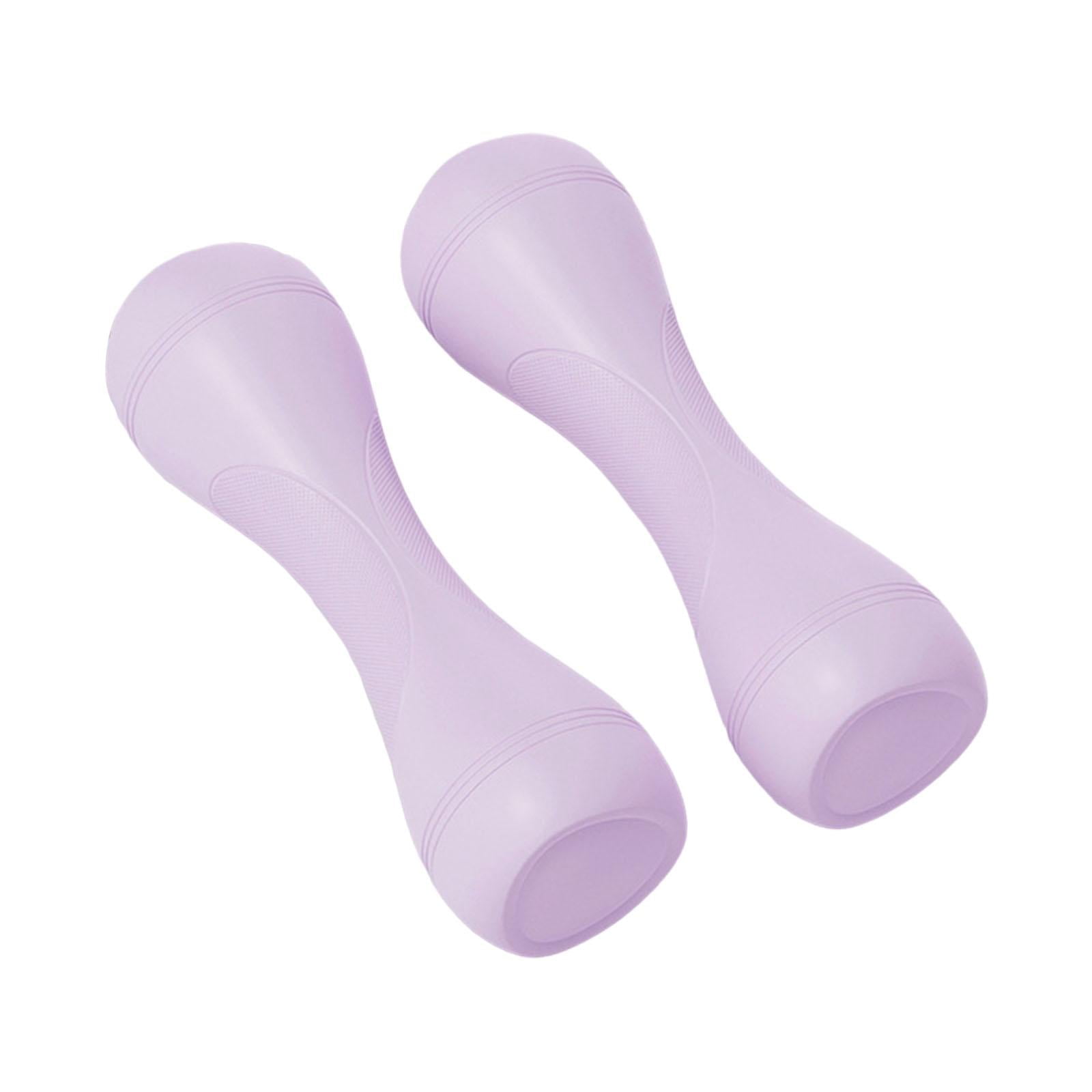 QccHieUs Adjustable Dumbbells Set of 2 for Women Kids Seniors Exercise Equipment for Slip Violet