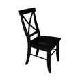 thumbnail image 3 of International Concepts 3 Piece Dining Set with X-Back Chairs in Black, 3 of 5